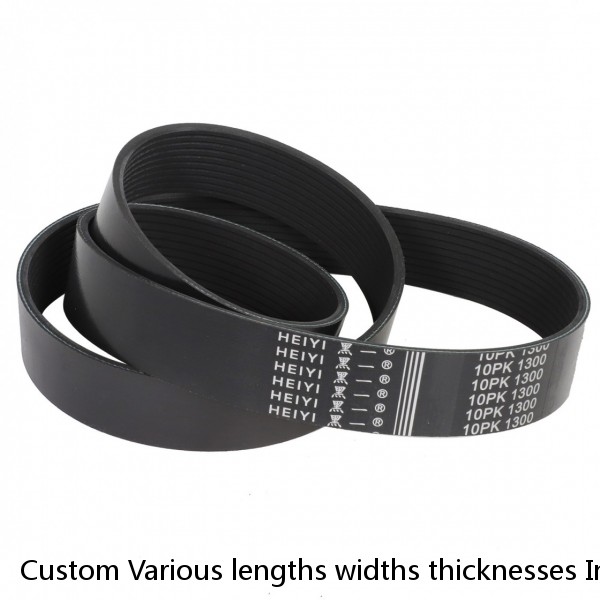 Custom Various lengths widths thicknesses Industrial PK PJ PL PM Ribbed Belt Flat Belt Use for Traction machine